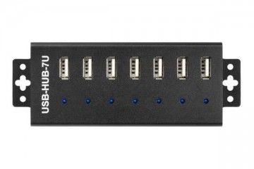  WAVESHARE Industrial Grade USB HUB, Extending 7x USB 2.0 Ports, Waveshare 23077